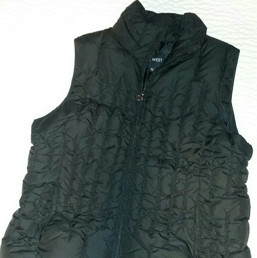 Nine West Black Puffer Vest Sz Xl Nine West Black Puffer Vest Sz Xl